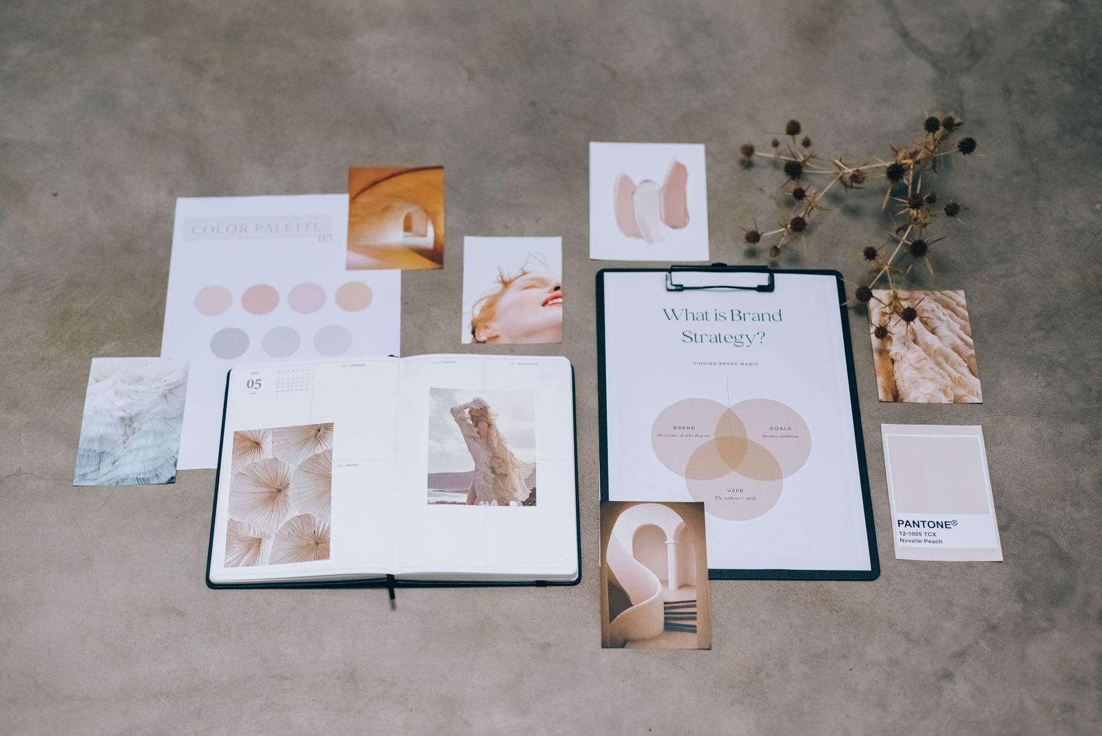 Illustrative photo of a brand strategy mockup
