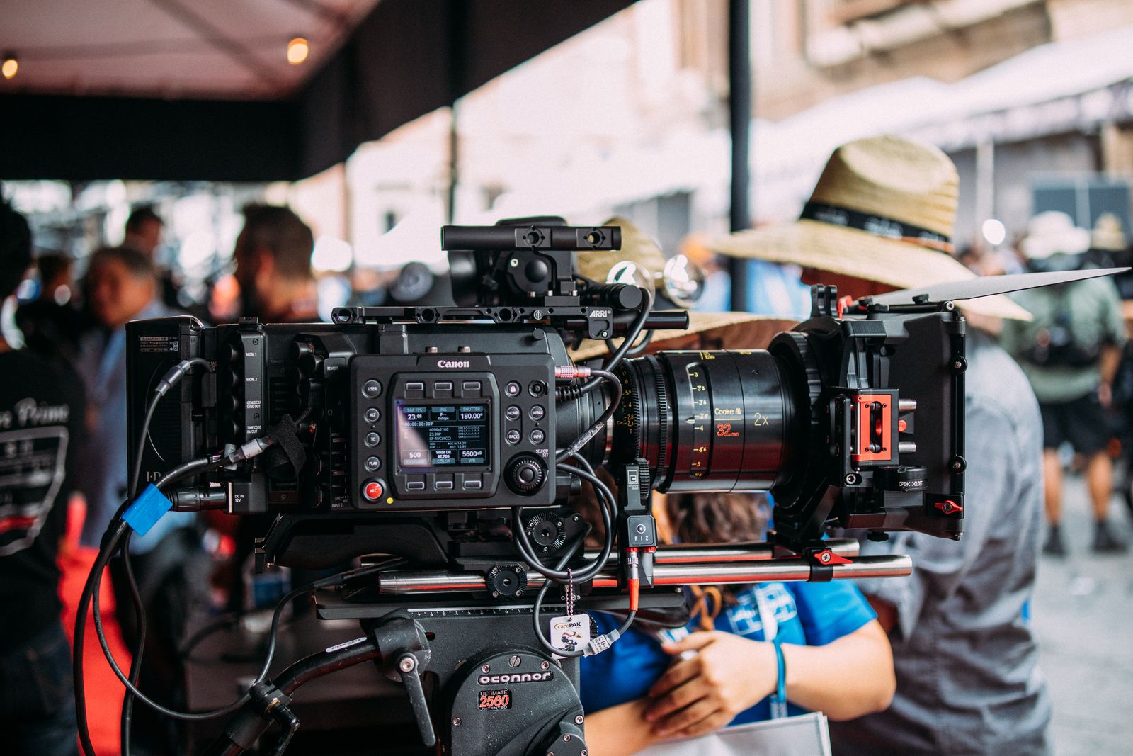 Illustrative photo of a professional camera close-up